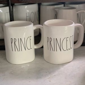 Rae Dunn Prince/Princess Mug Set